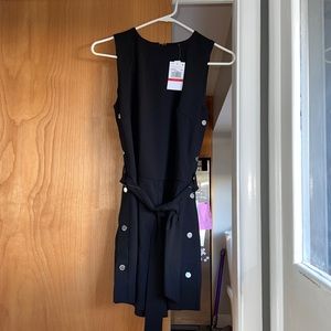 Michael Kors snap short tie waist romper